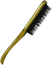 Prescott Wet and Dry Detangling Paddle Hairbrush Metallic Gold - Rectangular Shape Head, Ergonomic Handle, Widely Spaced 325 Soft Bristles, Suitable For Long, Medium, Thick And Wavy Hair, Designed For Brushing Hair Extensions and Wigs, Retail Box Out Of Box Failure Warranty
