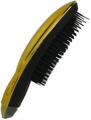 Prescott Finishing Hairbrush-Classic Oval Shape , Metallic Gold , Ergonomic Handle In Top Quality ABS Plastic, Evenly Arranged Soft Bristles, Suitable For Long, Medium, Thick And Wavy Hair, Designed For Brushing Hair Extensions, Retail Box, Out Of Box Failure Warranty