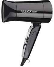 Sokany Foldable Mini Hair Dryer Black- Compact Lightweight , 1000w Power Rated, 2 x Speed Settings , Styling Nozzle Attachment, Foldable Handle, Colour Black Retail Box 1 year warranty