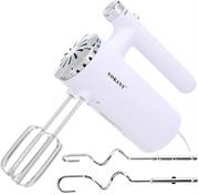 Sokany Electric Hand Mixer and Blender White- Powerful 350w Motor, 5-Speed Settings Ergonomic Design, Includes 2 X Stainless Steel Flat Beaters And 2 X Stainless Steel Dough Hooks, Colour White Retail Box 1 Year Warranty Retail Box 1 year warranty