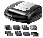 Sokany Multifunctional 6 In 1 Sandwich Maker Set - 6 x Interchangeable Non-Stick Coating Cooking Surface Plates, 750w Rated Power, Anti-Scald Cool Touch Handle, Double Sided Heating And Cooking, Easy To Clean, Colour Red Retail Box 6 Months warranty