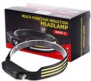Noble Multifunction Induction Headlamp- Use As A Work Light Or For Any Outdoor Activity, Non-Contact On/Off Induction Switch, Up to 3 Hours Lighting, 3W LED 200 Lumens, Lithium Rechargeable Battery 1200mAH Capacity . USB Type C Charging Port, IPX4 Water And Impact Resistance, Retail Box , 1 Year Warranty