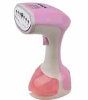 Sokany Pink And White Handheld Garment Steamer - 1500w, Easy Removable Refill Tank Up To 260ml Water Capacity , Automatic Continuous Steam Supply Through Electric Pump Retail Box 6 Months warranty