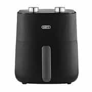 Defy 4.7L Manual Airfryer Black With Silver Accents - 4.7l Capacity, 1300w, With Fryer Rack Accessories, Pre-Set Menus, Time Settings, Temperature Settings, Elegant & Compact Design, Black With Silver Accents Retail Box 1 year warranty