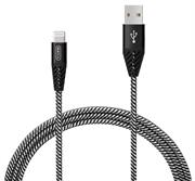 Ezra UsbA To Iphone 3A 1meter Fast Charging Black Braided Cable, Retail Box , 1 Year Limited Warranty