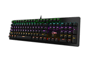 KWG Draco E1 Mechanical Neon Light Keyboard - Neon Light Spectrum 7-color backlight, KWG Certified Mechanical Switches, Windows Key lock on/off indicator, WASD–Arrow Key Exchange Mode, Rubber Feet Design Anti-slip design to ensure your keyboard to stand steadily, Anti-ghosting with 21-key rollover, Retail Box, 1 year warranty
