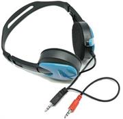 UniQue Stereo Headsets with Mini Microphone-Compatible with audio sources with 3.5mm headphone jack-Ideal for call centres or Video Chatting, Retail Box , 1 year Limited Warranty