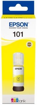 Epson 101 Ecotank Yellow Ink Bottle 127ml - Compatible Epson EcoTank: L4150, L4160, L6160, L6170, L6190, Retail Box , No Warranty