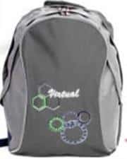 Macaroni Ateneo Universal Backpack- Lightweight ,Padded shoulder straps and Back, Dual Main zippered compartments ,Top Grip Handle, Waterproof Material Two Ton Black and Grey, Retail Box, 1 year Limited Warranty