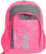 Macaroni Scolaro Universal Student Backpack-Lightweight ,Padded Back and shoulder straps ,Triple Main Plus One Side zippered compartments ,Top Grip Handle,Waterproof Material-Two Tone Pink and Grey, Retail Box, 1 year Limited Warranty