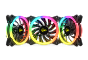 KWG Gemini M1 1203, 3 x 120mm Case fans RGB, Dimensions 120 x 120 x 25 mm, Rated Voltage 12 V (Fan) / 5V(LED) Speed 500 - 1500 RPM ±10% Air Flow 56 CFM Air Pressure 1.94 mmH2O Noise Level 15-22 dBA Bearing Hydraulic Connector male and female Molex Control Box-SPECIFICATION Dimensions 92 x 46 x 13 mm Power Connector SATA Support LED type 5 V Addressable (Digital) LED Support Motherboard RGB Sync Connectors 5 V Addressable (Digital) RGB Header Support Daisy Chain Another Control Box , Add up to 6 fans & 2 additional LED strips together to exhibit group lighting effects with control box, Retail Box , 1 Year warranty