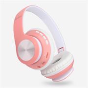 Geeko iPerfect Bluetooth Wireless On Ear Stereo Headphones- 2.0 Channel Stereo Foldable Headphones , Bluetooth Version 5.0, Up To 10 Metres Transmission Distance Line Of Site, 40mm Diameter Driver Unit, Talk time: up to 4 hours, Operating Frequency:2.4GHz, Designed for Android and Bluetooth Enable Devices, Lightweight and Comfortable Fit Cushioned Ear Cups, 3.5mm Aux Jack, Micro SD Slot Supports up to 16GB, Battery capacity 150mA, Micro USB Charging Port, Colour Pink and White, Retail Box , 1 year Limited Warranty