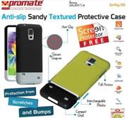 Promate Gritty S5 Anti-slip sandy textured protective case for Samsung Galaxy S5 Colour:Black , Retail Box , 1 Year Warranty
