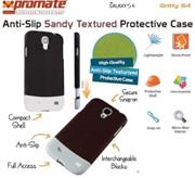 Promate Gritty.S4-Anti-slip sandy textured protective case-Black, Retail Box, 1 Year Warranty