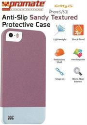 Promate Gritty-i5 iPhone 5 Anti-Slip Sandy finishing protective case for Iphone 5/5s Colour:Maroon Anti-Slip Sandy finishing with micro-fiber interior protective case for iPhone5/5S. Gritty.i5 for iPhone 5/5s is made of a high-quality anti-slip texturized polycarbonate plastic that provides long-lasting protection from accidental drops, scratches, abrasions and damage. The micro-fiber interior provides soft, impact-absorbing protection, keeping your phone free from scratches or bumps. , Retail Box , 1 Year Warranty