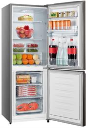 Hisense 222 Litre Fridge And Freezer With Water Dispenser Combination- Titanium Inox Finish, 159 Litre Fridge Capacity, 63 Litre Freezer Capacity, Ultra-Thin Water Dispenser With 2 Litre Water Tank, Reversible Doors, Recessed Handle, Low Noise 42dB, Adjustable Level Feet, Retail Box 1 Year Warranty