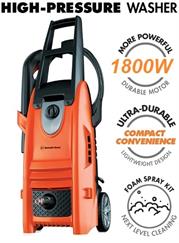 Bennett Read XTR1800W High Pressure Washer - 1800W Motor, Tri-Axial Plunger Pump, Thermal Cut-Off Switch, Inlet Water Filtration, Multi-Purpose Spray Lance, Includes Foam Spray Kit, Rugged Rear Wheels For Mobility And Stability, Extended Handle For Ease Of Use, Includes Foam Spray Kit And Turbo Lance Retail Box Out Of Box Failure Warranty