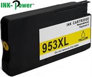 Inkpower Generic Replacement Cartridge F6U18AE for HP Officejet Ink Cartridge 953XL High Yield Yellow-Page Yield 1600 Pages with 5% Coverage for use with HP OfficeJet Pro 7720 Wide Format All-in-One Printer (Y0S18A), HP OfficeJet Pro 7730 Wide Format All-in-One Printer (Y0S19A), HP OfficeJet Pro 8218 Printer (J3P68A), HP OfficeJet Pro 7740 Wide Format All-in-One Printer (G5J38A), HP OfficeJet Pro 8715 All-in-One Printer (J6X76A), HP OfficeJet Pro 8725 All-in-One Printer (M9L80A), HP OfficeJet Pro 8210 Printer (D9L63A), HP OfficeJet Pro 8710 All-in-One Printer (D9L18A), HP OfficeJet Pro 8720 All-in-One Printer (D9L19A), HP OfficeJet Pro 8730 All-in-One Printer (D9L20A), Yellow, Retail Box ,No Warranty