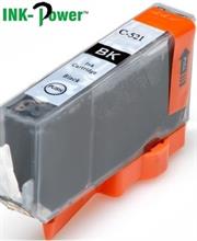 InkPower Generic Canon Ink C521BK for use with PIXMA iP3600 iP4700 MP540 MP550 MP560 MP620 MP630 MP640 MP980 Black Inkjet Cartridge, Retail Box , No Warranty