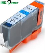 InkPower Generic Canon C521 for use with Canon Pixma IP3600, IP4600, IP4700, MP540, MP550, MP560, MP620, MP630, MP640, MP980, MP990, MX860, MX870 Cyan Ink Cartridge, Retail Box , No Warranty
