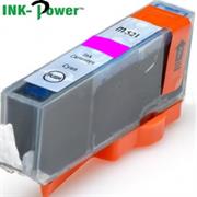 InkPower Generic Canon C521 for use with Canon Pixma IP3600, IP4600, IP4700, MP540, MP550, MP560, MP620, MP630, MP640, MP980, MP990, MX860, MX870 Magenta Ink Cartridge, Retail Box , No Warranty