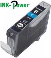 Inkpower Generic for Canon CLI-8 Cyan Dye Ink Cartridge- For Use With Canon Pixma IP 3300 / Pixma IP 3500 / Pixma IP 4200 Series / Pixma IP 4200 X / Pixma IP 4200 / Pixma IP 4300 / Pixma IP 4500 Series / Pixma IP 4500 X / Pixma IP 4500 / Pixma IP 5200 R / Pixma IP 5200 Series / Pixma IP 5200 / Pixma IP 5300 / Pixma IX 4000 R / Pixma IX 4000 Series / Pixma IX 4000 / Pixma IX 5000 / Pixma MP 500 / Pixma MP 510 / Pixma MP 520 Series / Pixma MP 520 X / Pixma MP 520 / Pixma MP 530 / Pixma MP 600 R / Pixma MP 600 Series / Pixma MP 600 / Pixma MP 610 / Pixma MP 800 R / Pixma MP 800 Series / Pixma MP 800 / Pixma MP 810 / Pixma MP 830 / Pixma MP 970 / Pixma MX 700 / Pixma MX 850, Retail Box