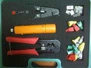 NetiX Basic Network Installation Toolkit- 8P8C-RJ45 , 6P6C-RJ12 ,6P4C-RJ11 Modular Crimping Tool , Cable Wire Stripper (3.2mm - 9.5mm) And Cutter for 62/6/3C/4C/5C, Impact Punch Down Tool And 110 Blade , 12x Mixed Colours Rubber Boots , 4x RJ11 Connectors and 4x RJ45 connectors , Hard Shell ABS Storage Carry Case Retail Box, 1 Year Warranty