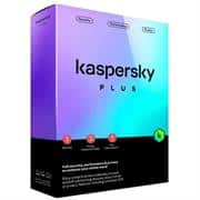 Kaspersky PLUS Security Software - 3 Device, 1 Year Subscription, No Media, Retail Packaging, No Warranty on Software