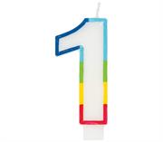 Casey 7cm Multicolor Numerical Birthday Candle Nr.1 Retail Packaging No Warranty