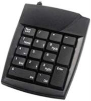 UniQue PS/2 Numeric Keypad -19Key , Ultra Slim and Lightweight , 1 Metre cable length , PS/2 Interface-Black , Retail Box , 1 year Limit warranty
