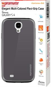 Promate Karizmo-S4 Elegant Flexi-Grip Case for Samsung Galaxy S4-Greyite Retail Box 1 Year Warranty