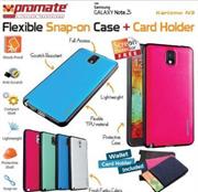Promate Karizmo-N3.White Elegant Multi-Color Flexi-Grip Case For Galaxy Note 3, White, Retail Box, 1 Year Warranty