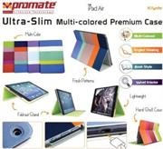 Promate Klyde-Ultra-Slim Multi-colored Premium Case for iPad Air-Maroon, Retail Box, 1 Year Warranty
