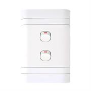 Lesco Flush Cover with 2 Lever 2 Way Switch - Voltage: 220-240V, Amperage: 16A ,Height: 100mm , Width: 50mm ,Material: Polycarbonate, Colour White, Sold as a Single unit, 3 Months Warranty