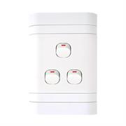 Lesco Flush Cover with 3 Lever 1 Way Switch - Voltage: 220-240V, Amperage: 16A ,Height: 100mm , Width: 50mm ,Material: Polycarbonate, Colour White, Sold as a Single unit, 3 Months Warranty