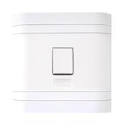 Lesco 2 Pole Flush Isolator Switch with Square Flush Cover and Hidden Indicator Light- Amperage: 50A ,Height: 100mm , Width: 100mm ,Material: Polycarbonate, Colour White, Sold as a Single unit, 3 Months Warranty