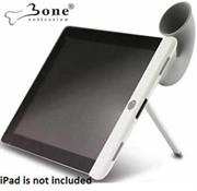 Bone Collection Horn Stand with Sound Amplifier for iPad 2 -Provides Audio amplification up to 15dB without the use of batteries and a stable easy to use stand-Grey, Retail Box , 1 year Limited Warranty