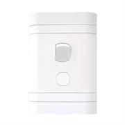 Lesco 2 Pole Flush Isolator Switch with Rectangle Flush Cover and Red Neon Indicator Light- No Cord Grip, Amperage: 20A ,Height: 100mm , Width: 50mm ,Material: Polycarbonate, Colour White, Sold as a Single unit, 3 Months Warranty