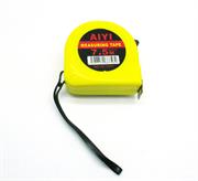 Aiyi Pocket Measuring Tape 7.5 Metres- Metric Measurements , 25mm Width Polyester Coated Steel Blade , Automatic return of blade with brake mechanism , Belt clip and hand Strap , High impact resistant PC-ABS plastic- Yellow, Retail Packaging, 3 Months Warranty