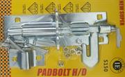 Noble Lockable Pad Bolt latch 150mm Zinc Plated- Can be installed horizontally or vertically, Rust and Corrosion resistant for durability, Retail Packaging, 3 Months Warranty