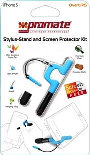 Promate Overt.iP5 iPhone 5 Stylus-Stand and Screen Protector Kit , Retail Box , 1 Year Warranty
