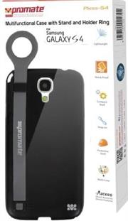 Promate Pless-S4 Multifunctional Case with a Stand and a Holder Ring for Samsung Galaxy S4-Black Retail Box 1 Year Warranty
