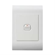 Lesco Pipelli 1 Lever 1 Way Flush Switch- Voltage: 220-240V, Amperage: 16A ,Height: 100mm , Width: 50mm ,Material: Polycarbonate, Colour White, Sold as a Single unit, 3 Months Warranty