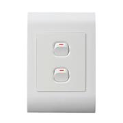 Lesco Pipelli 2 Lever 1 Way Flush Switch- Voltage: 220-240V, Amperage: 16A ,Height: 100mm , Width: 50mm ,Material: Polycarbonate, Colour White, Sold as a Single unit, 3 Months Warranty