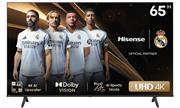 Hisense 65 inch A6N Series UHD Smart TV - Resolution 3840 x 2160, Static contrast ratio 5000:1, Smooth Motion Rate 120, Viewing Angle (Horiz / Vert) [Degrees] 178/178, Built-in Wi-Fi 802.11a,b,g,n,ac, 1x Ethernet Lan port (RJ45 connector), 3x HDMI inputs, 2x USB 2.0 ports, 1x Bluetooth v5, Digital broadcating (DVB-T / DVB-T2), Retail Box , 4 year Limited Warranty