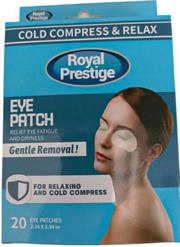 Royal Prestige Cold Compress Eye Patch- 20 Pack For Tired And Dry Eyes, Relaxing And Cold Compress, Absorbent Non-Stick Pad, Breathable Material Allows Airflow, Help Relieve Eyestrain And Puffiness, Retail Box No Warranty