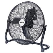Salton High Velocity 40cm Black Floor Fan - High Velocity Air Flow, 40cm, 70W, 3 Speed Settings, Vertically Adjustable, Black Powder Coated Finish, Whisper Quite, Safety Spoke Guard, Carry handle Retail Box 1 year warranty