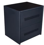 Solarix Steel Battery Box For 6 Batteries - Indoor Use Battery Box Design, Easy To Assemble, Powder Coated Mild Steel Casing, Houses Up To 6 X 120ah Inverter Batteries, 2 x Shelves Top and Bottom Floor Standing Unit, Colour Black, Retail Box , No warranty
