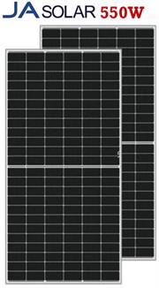 Solarix JA 550W Mono Crystalline Half Cell Solar Panel- Deep Blue Ver 3.0 Technology, 11-Busbar Half-Cut Cell, Number of Cells 144 (6×24), Maximum Rated Power(Pmax): 550W, Maximum Power Voltage(Vmp): 41.96VDC, Maximum Power Current(Imp): 13.11A , Junction Box: IP68, 3 Bypass Diodes, Connector: MC4, Module Efficiency: 21.3%, Open Circuit Voltage(Voc) [V]: 49.90V, Anodized Aluminium Alloy Frame, Lifespan Up To 25 Years, Retail Box, 12 Months Limited Warranty