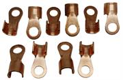 Solarix Non Insulated Copper Battery Cable Lug 35 x 10mm Pack of 10 - For Use With Cable Size 35mm, Eyelet Size 10mm, Used To Terminate Cable, Butted Seam To Ensure Smooth Installation Onto Cable, Works With Any Standard Cable Crimping Tools, Retail Box, No warranty